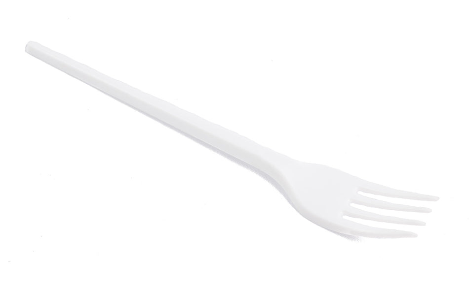 Einwegbesteck Plastik-Gabel gelegt - 18 cm