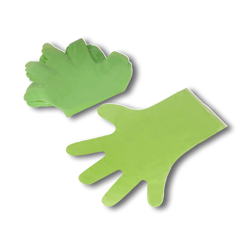 Einwegbekleidung Handschuhe PE-Polyhandschuhe (grün) - 30 mμ