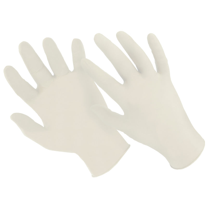 Einwegbekleidung Handschuhe Latex-Handschuhe "White Grip" Größe L