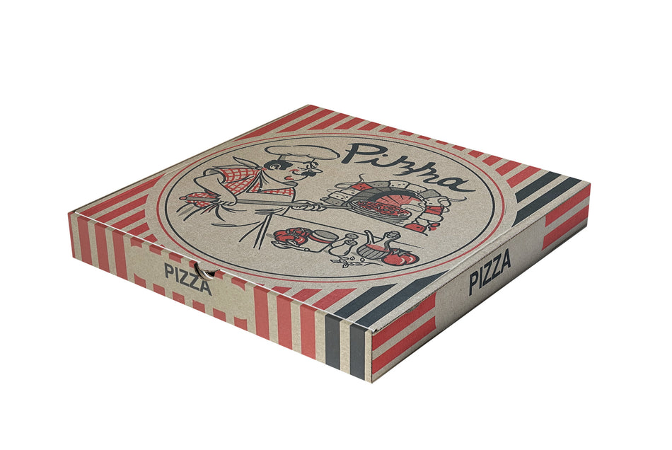 Verpackungen aus Pappe und Papier Pizzakartons Pizzakarton "BRAUN NYC" - 20 x 20 x 4 cm