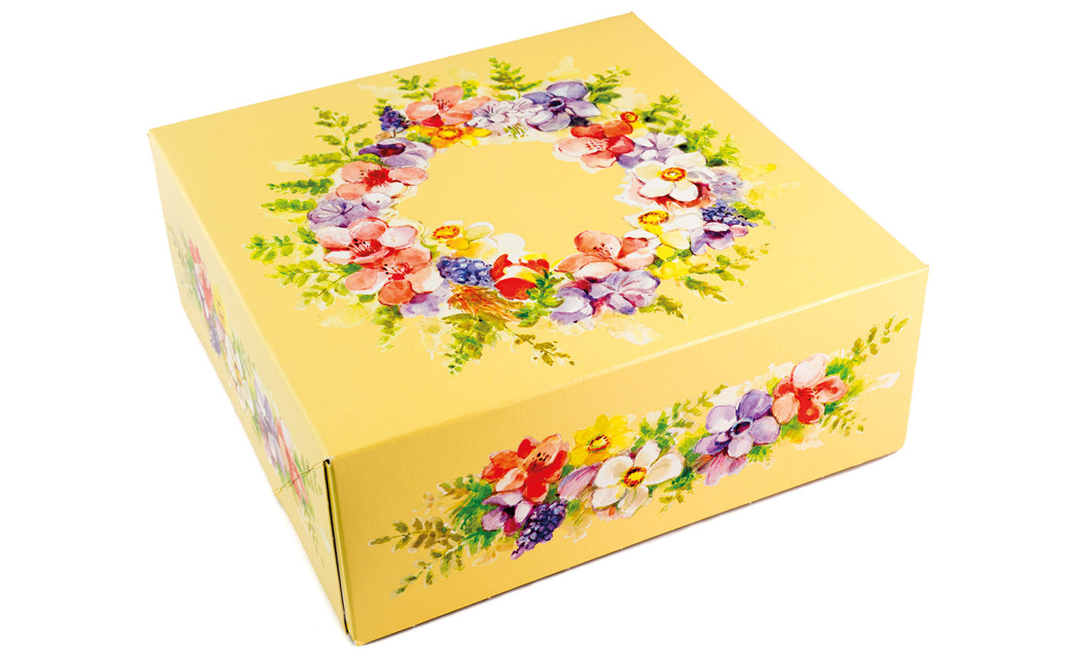 Verpackungen aus Pappe und Papier Tortenkartons & Kuchenkartons Tortenkarton "Flowermagic" - 21 x 21 x 8 cm