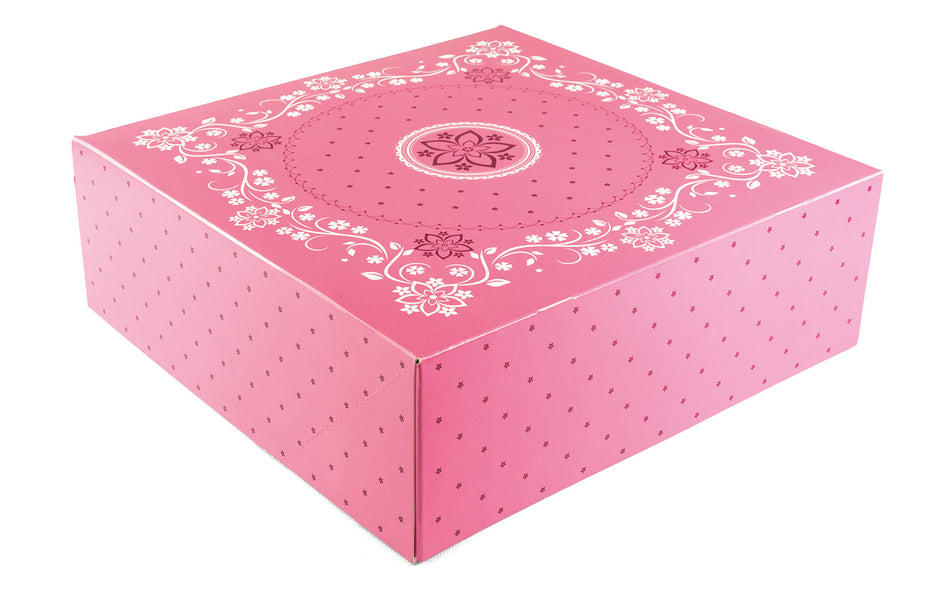 Verpackungen aus Pappe und Papier Tortenkartons & Kuchenkartons Tortenkarton "Pink" - 32 x 32 x 11 cm