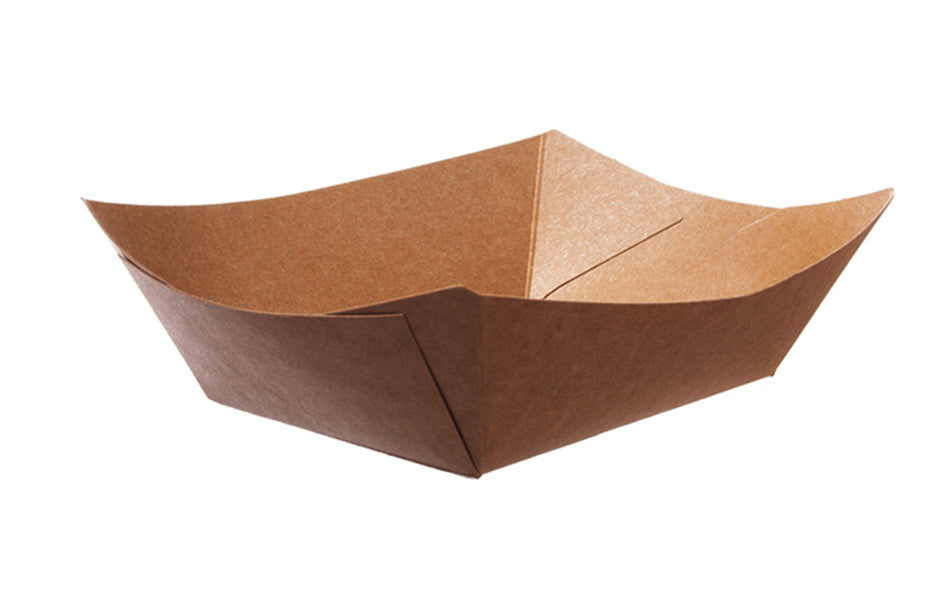 Einwegschalen Pappschalen Snackschale - 13,1 x 8,8 x 5,5 cm 800 mL